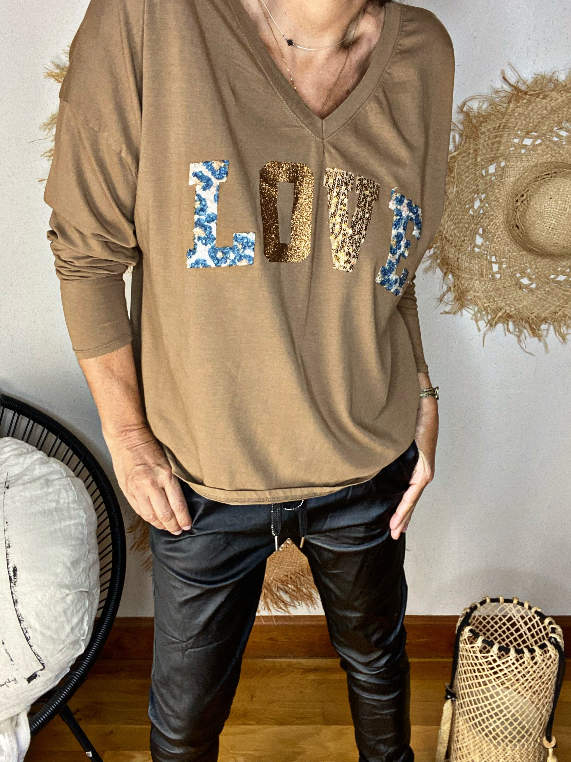 Tee shirt LOVE Camel