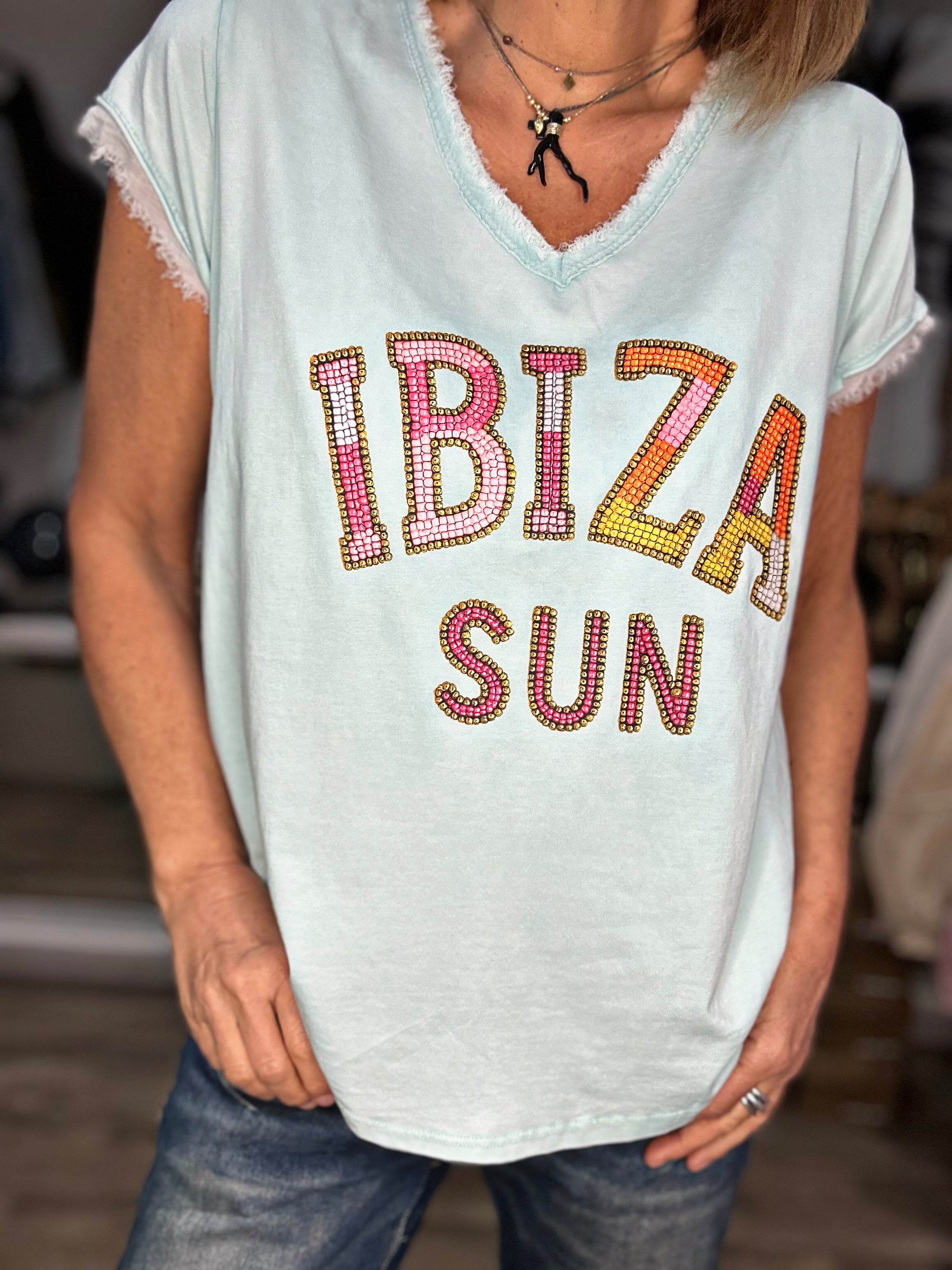 Tee shirt IBIZA SUN Aqua