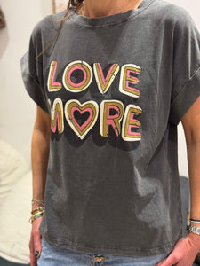 Tee shirt LOVE MORE Anthracite