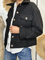Charger l'image dans la galerie, Blouson bouclette GAB Noir
