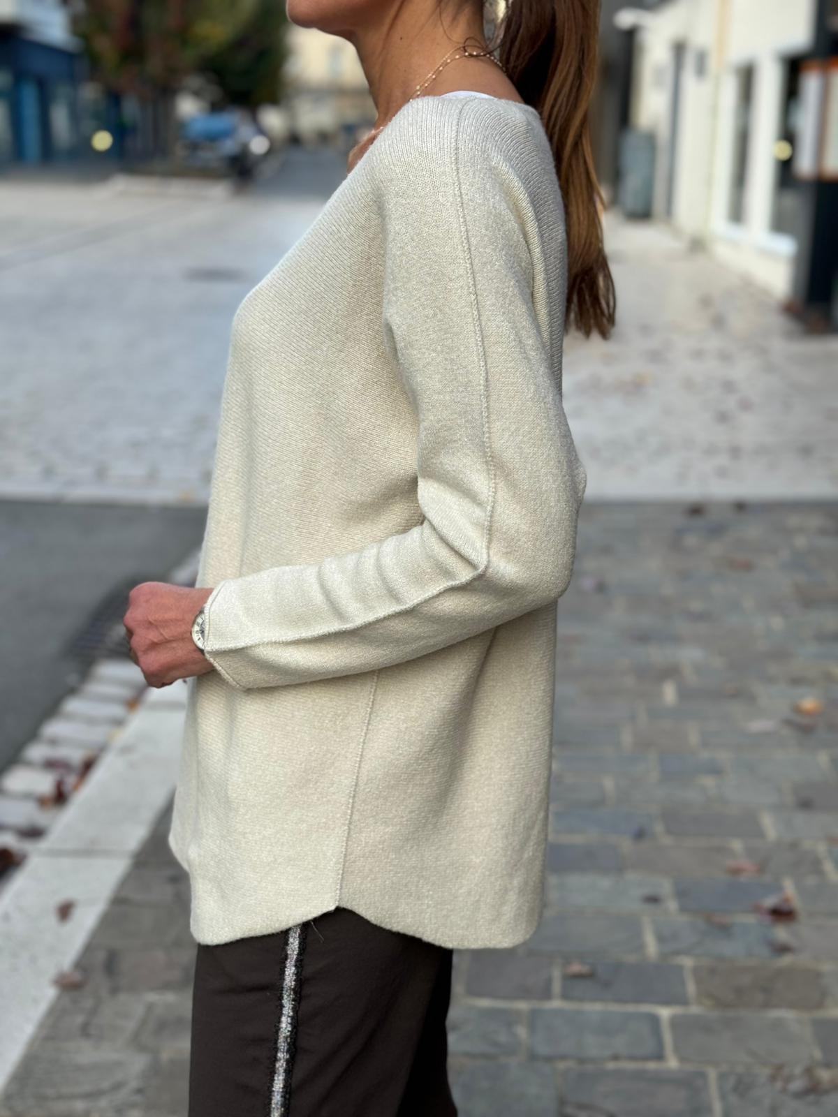 Pull doux TAO Greige