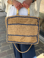 Charger l&#39;image dans la galerie, Sac RIVE GAUCHE Camel/Marine
