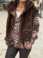 Charger l&#39;image dans la galerie, Veste sans manche FAUVE Choco
