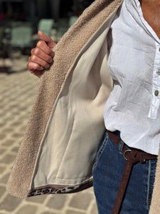 Gilet sans manche BASILE Beige/Choco