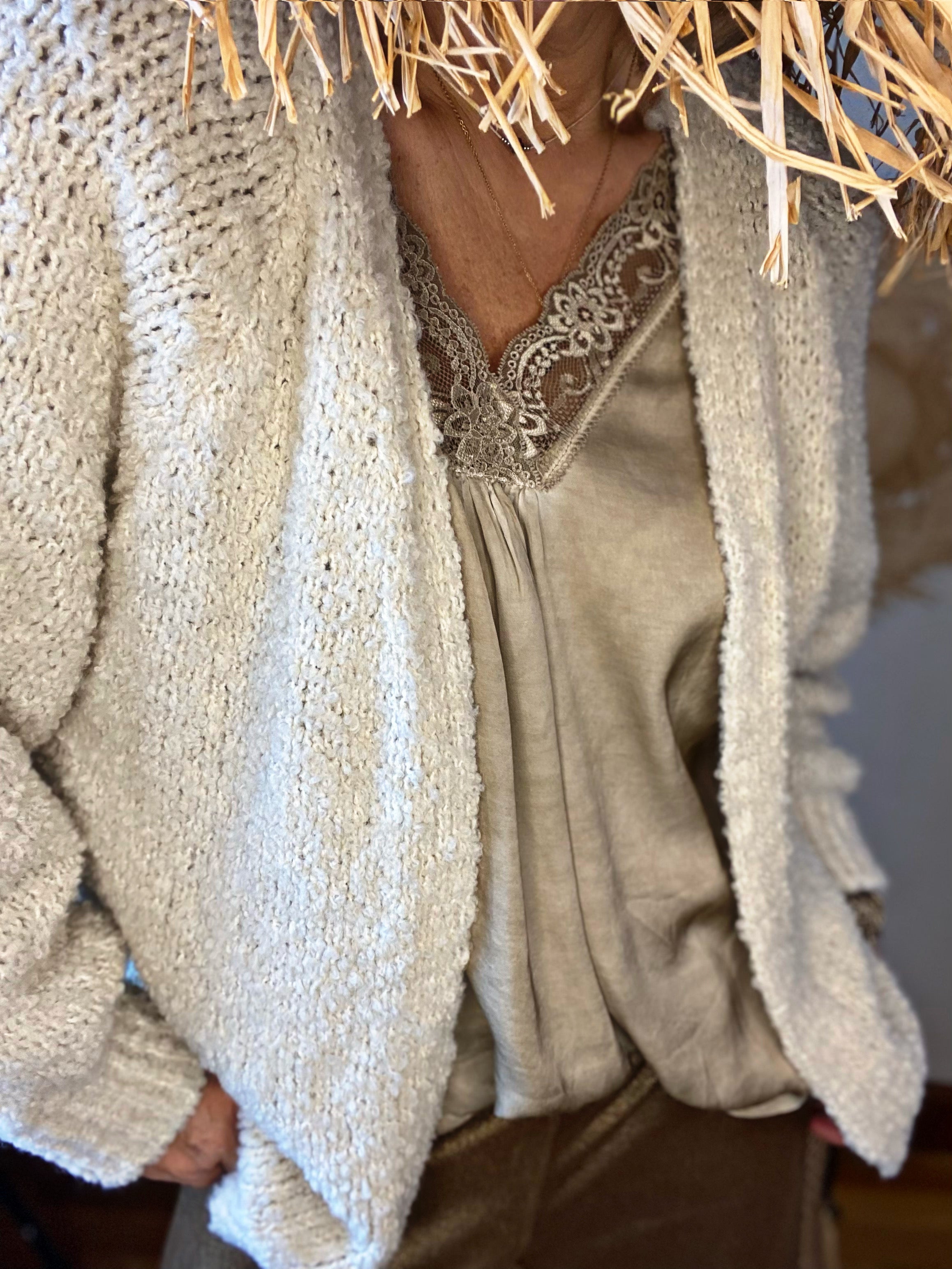 Gilet bouclette AMAURY Ecru