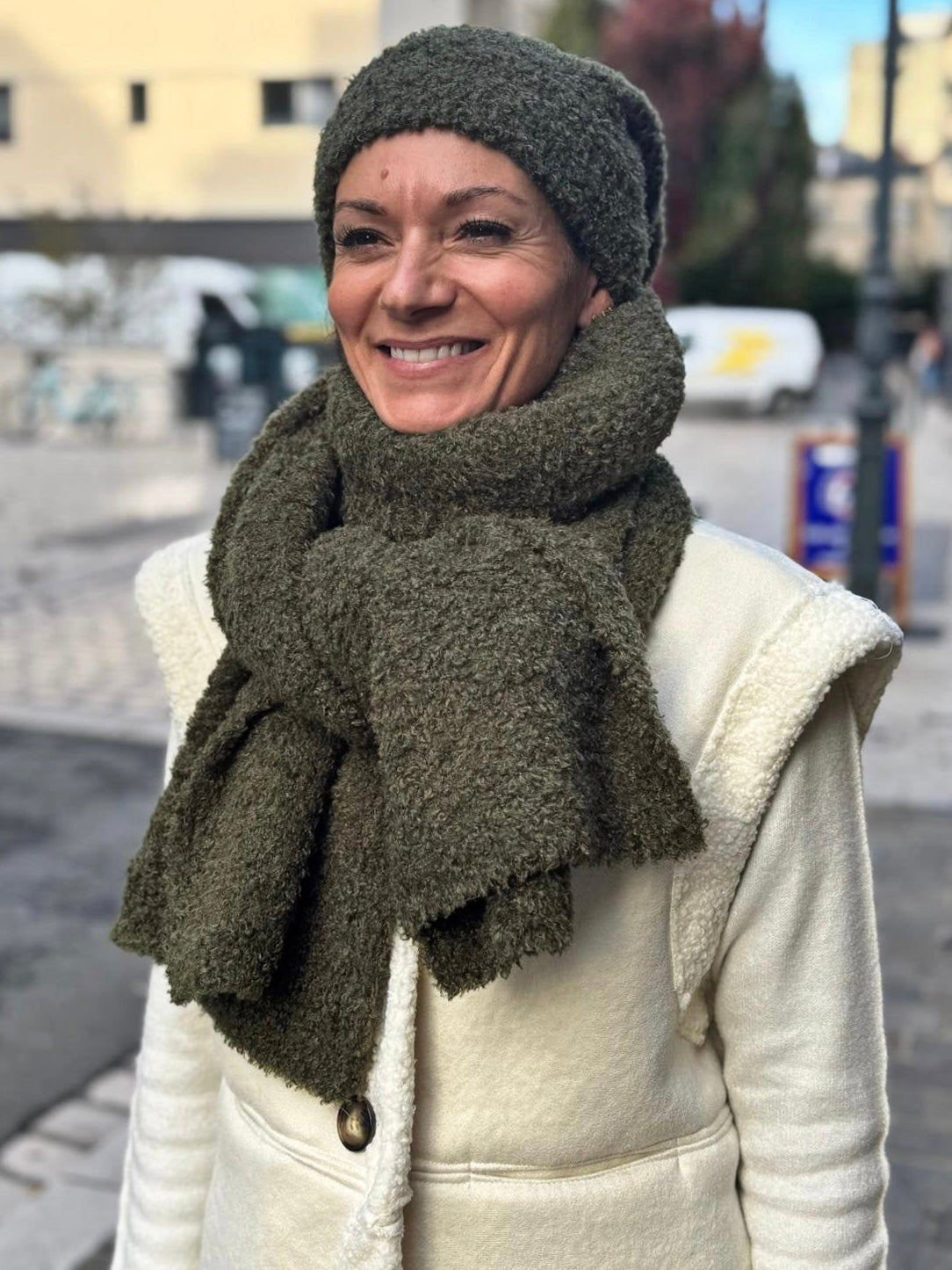 Bonnet MAKO - Écharpe JAKO Kaki