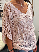 Charger l'image dans la galerie, Pull crochet ZARA Rose
