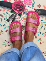 Charger l&#39;image dans la galerie, Sandales pailletées DINA Fuchsia
