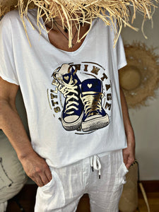 Tee shirt ALL STAR Marine Doré