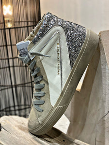 Baskets hautes MIA Blanc Argenté