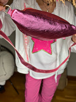 Charger l&#39;image dans la galerie, Sac banane VITA Framboise pailleté
