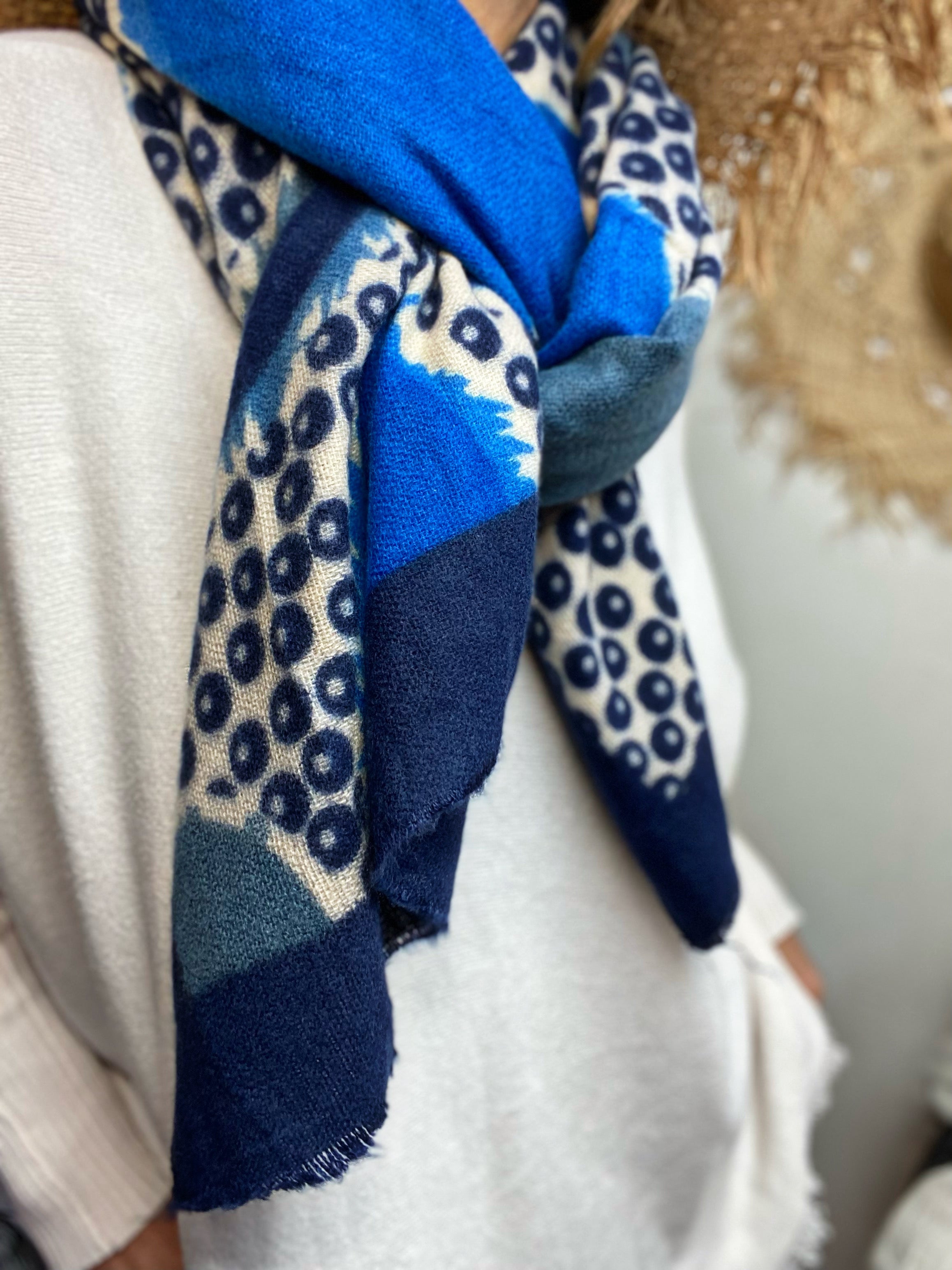 Echarpe BULLE Bleu
