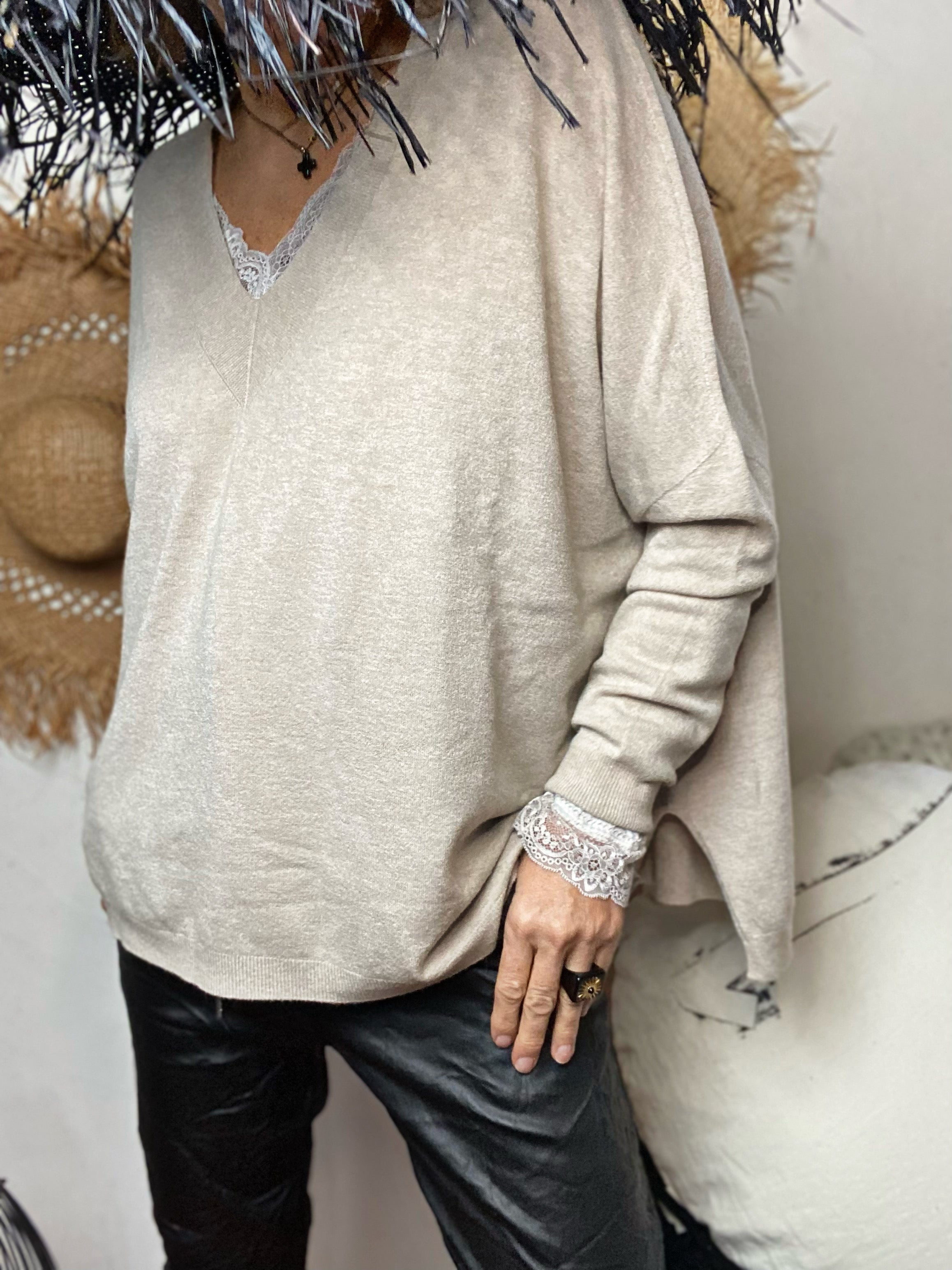 Pull tout doux SACHA Beige