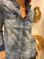 Charger l&#39;image dans la galerie, Chemise en jeans TALIA bleu
