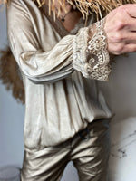 Charger l&#39;image dans la galerie, Top satiné RACHEL Beige
