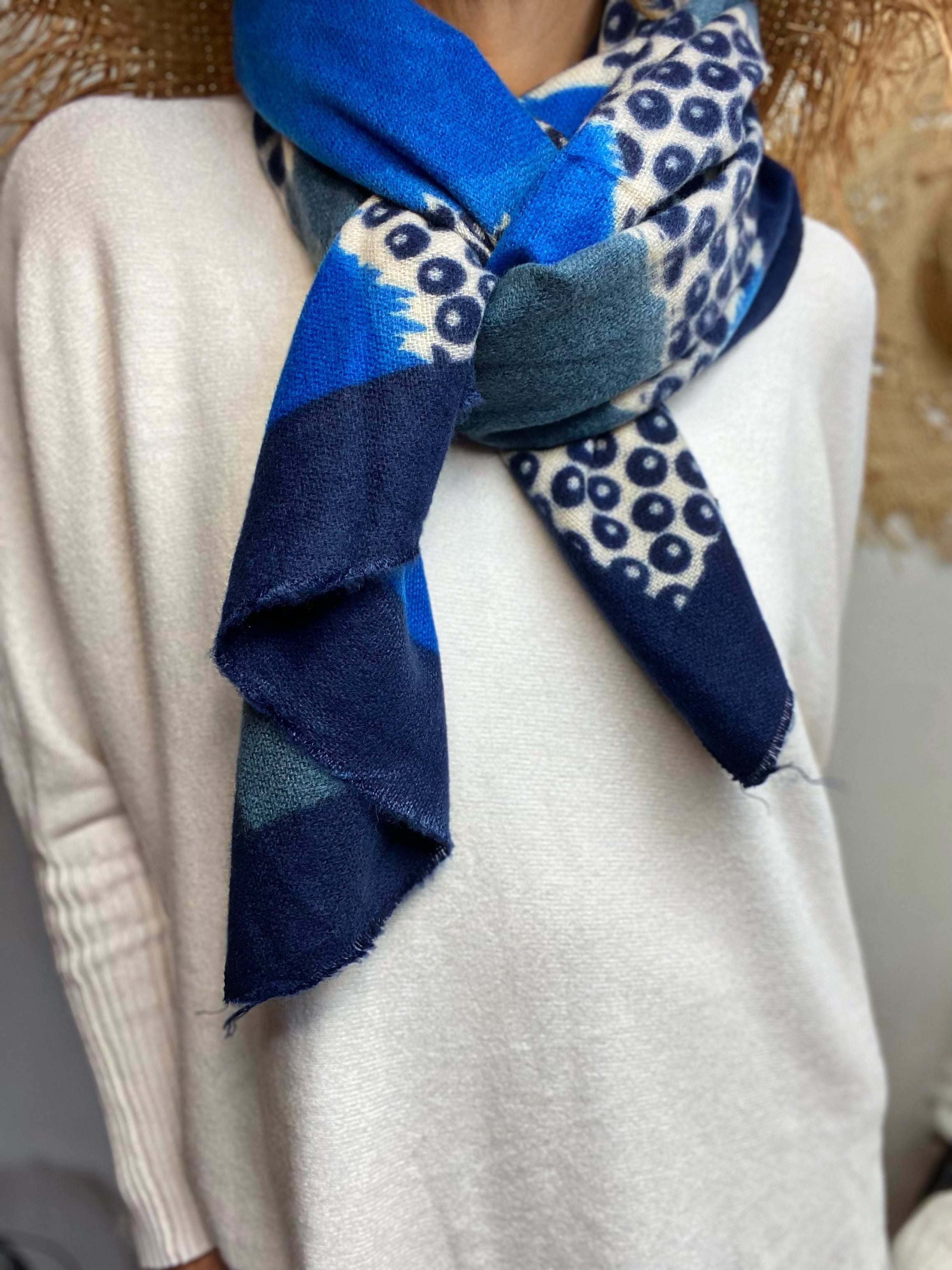 Echarpe BULLE Bleu