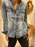 Charger l&#39;image dans la galerie, Chemise en jeans TALIA bleu
