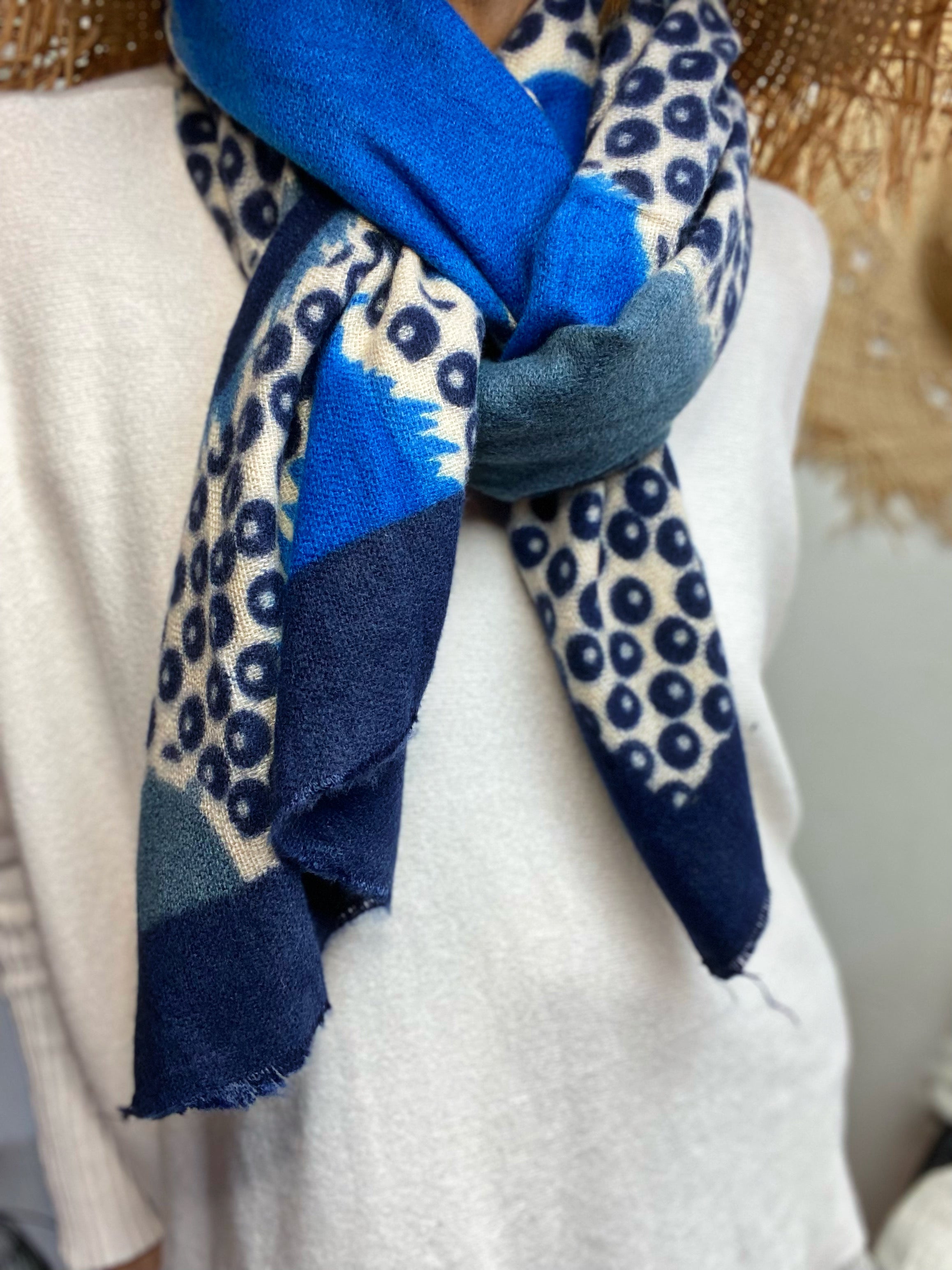 Echarpe BULLE Bleu