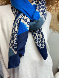 Echarpe BULLE Bleu