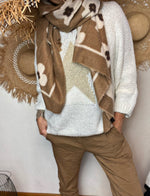 Charger l&#39;image dans la galerie, Echarpe FLOWERS Camel
