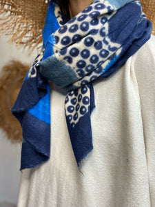 Echarpe BULLE Bleu